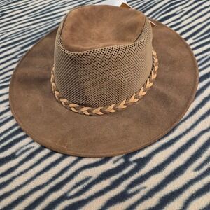 NWT Henschel Original Breezer Hat Brown Suede Mesh UPF 50+ Sun Protection XL